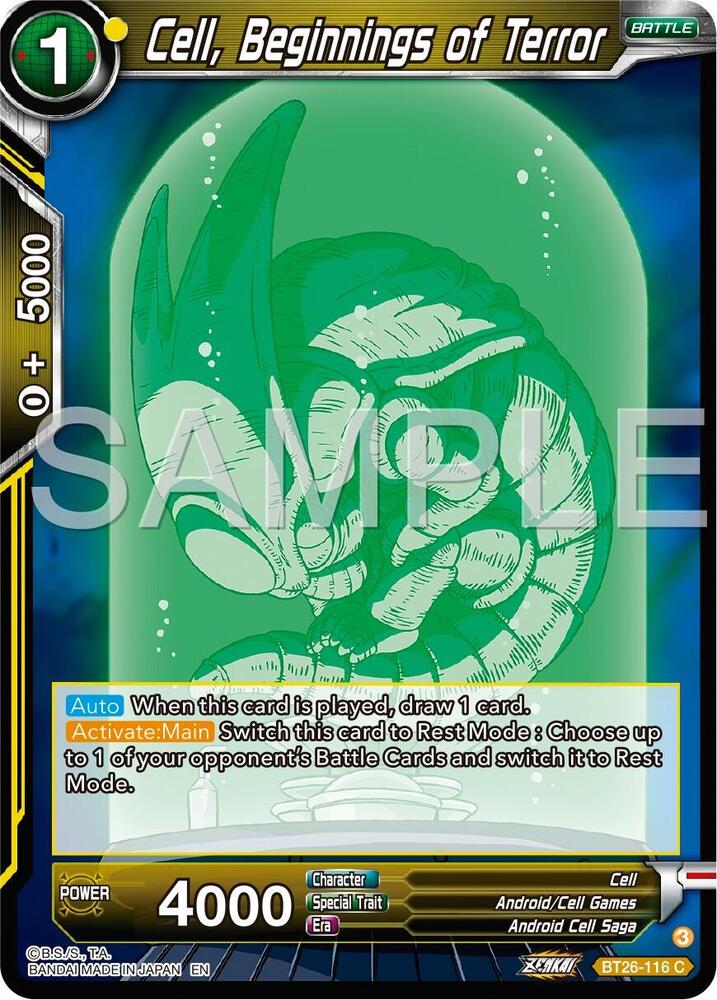 Cell Beginnings of Terror BT26-116 Ultimate Advent Dragonball Super card
