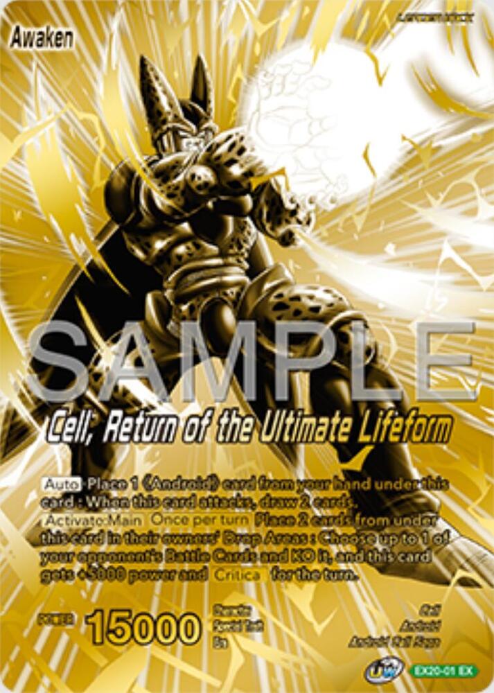 Cell Cell Return of the Ultimate Lifeform Championship Golden Card 2025 Vol1 EX20-01 Promotion Cards Dragonball Super card