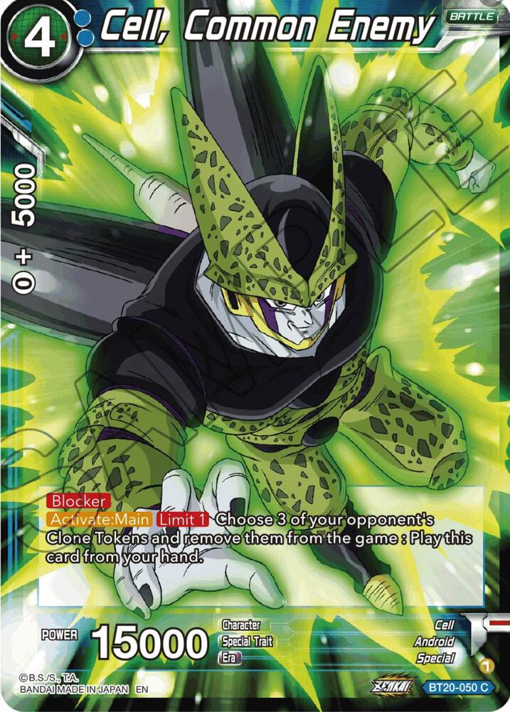 Cell Common Enemy BT20-050 Power Absorbed Dragonball Super card