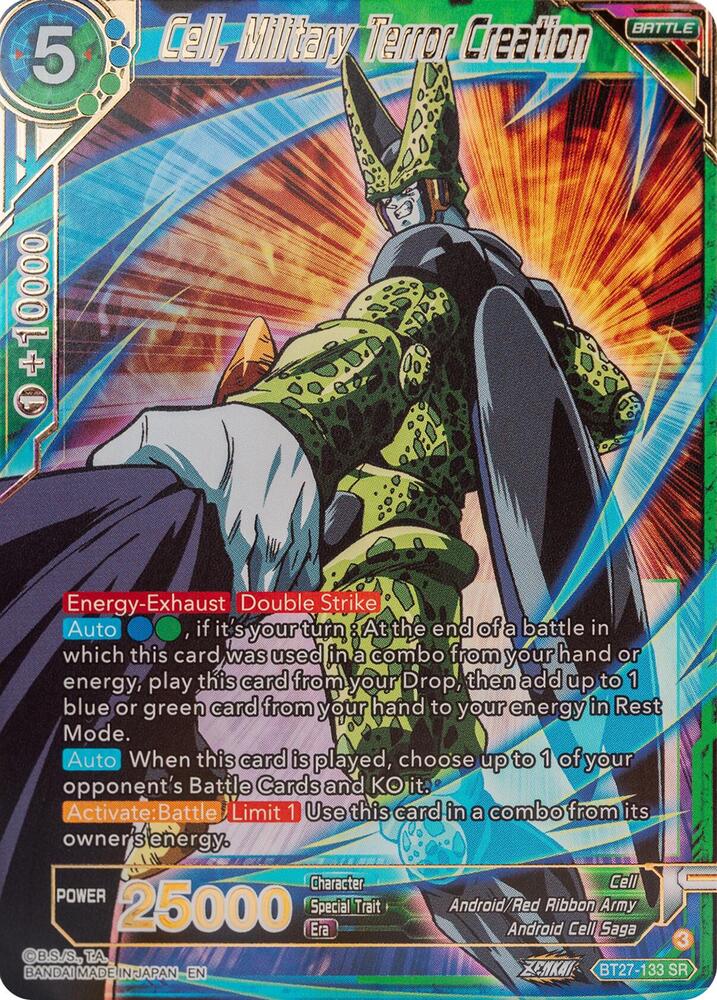 Cell Military Terror Creation BT27-133 History of Z Dragonball Super card