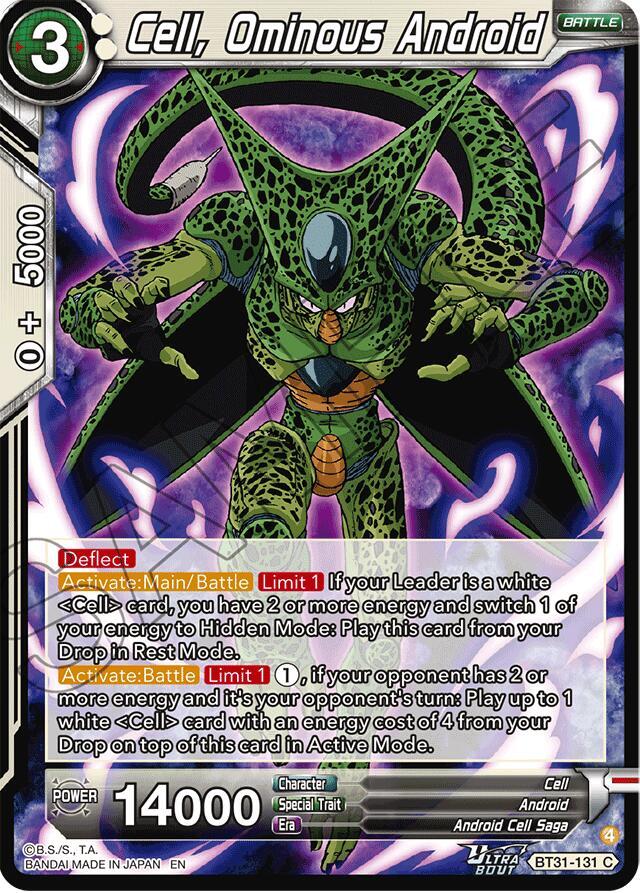 Cell Ominous Android BT31-131 Impact Beyond Dimensions Dragonball Super card