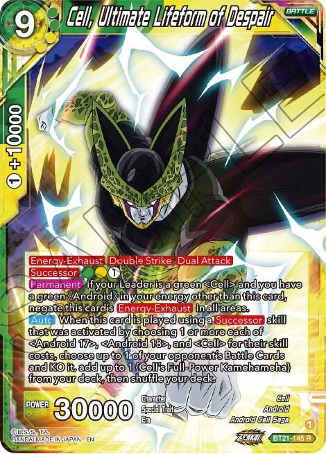 Cell Ultimate Lifeform of Despair BT21-145 Wild Resurgence Dragonball Super card
