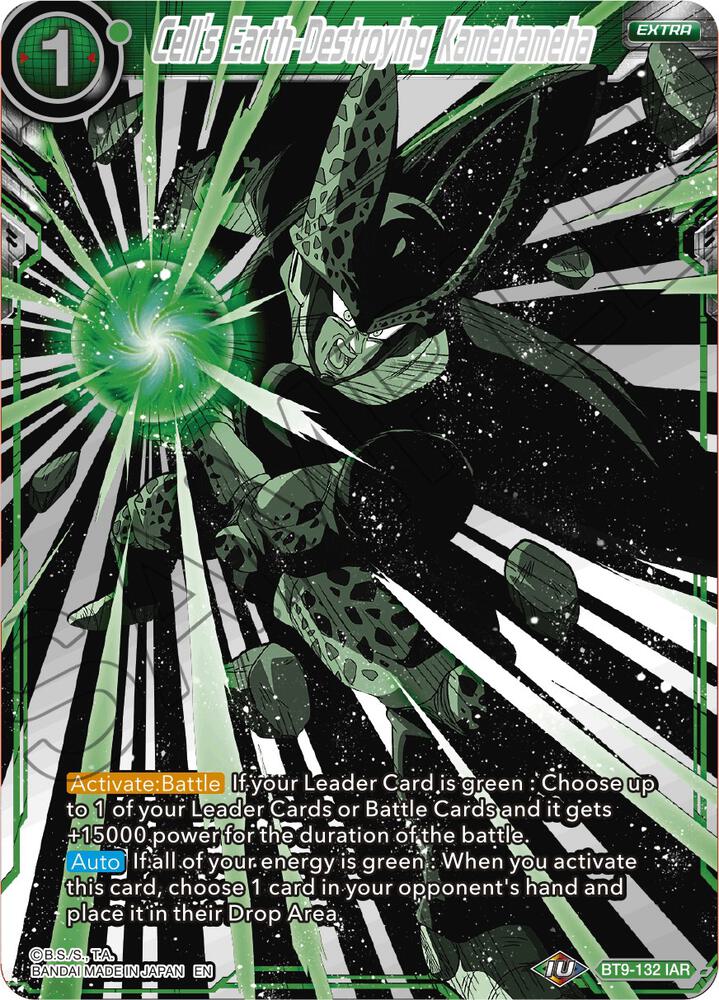 Cells Earth Destroying Kamehameha BT9-132 Universal Onslaught Dragonball Super card