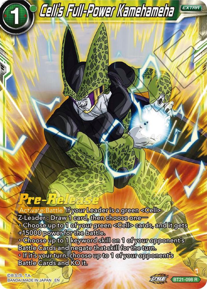 Cells Full Power Kamehameha BT21-098 Wild Resurgence Pre-Release Cards Dragonball Super card