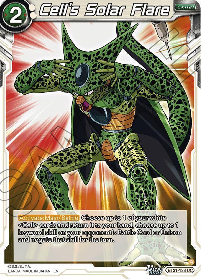 Cells Solar Flare BT31-138 Impact Beyond Dimensions Dragonball Super card