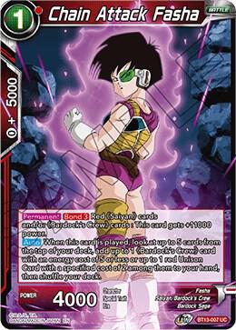 Chain Attack Fasha BT13-007 Supreme Rivalry Dragonball Super card