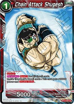Chain Attack Shugesh BT13-008 Supreme Rivalry Dragonball Super card