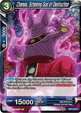 Champa Scheming God of Destruction XD1-03 Assault of the Saiyans Dragonball Super card
