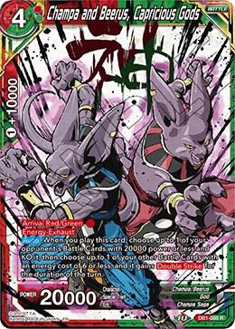 Champa and Beerus Capricious Gods Alternate Art Foil DB1-088 Special Anniversary Set 2020 Dragonball Super card