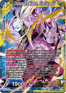 Champa and Vados Gracious Aid BT7-119 Assault of the Saiyans Dragonball Super card
