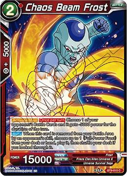 Chaos Beam Frost Foil BT9-015 Universal Onslaught Dragonball Super card