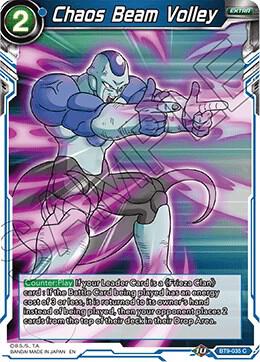 Chaos Beam Volley Foil BT9-035 Universal Onslaught Dragonball Super card