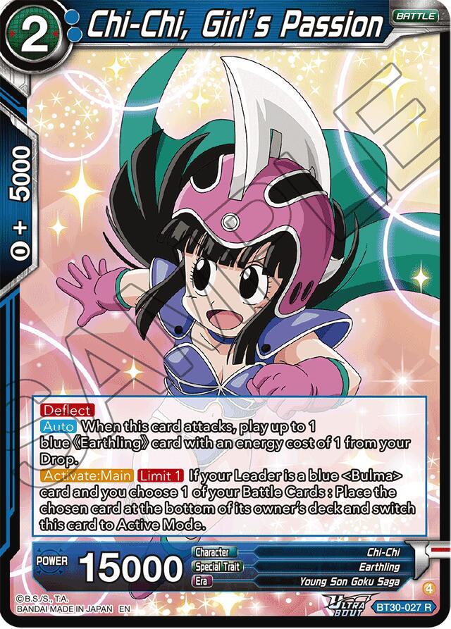 Chi Chi Girl s Passion BT30-027 Three Glorious Fighters Dragonball Super card
