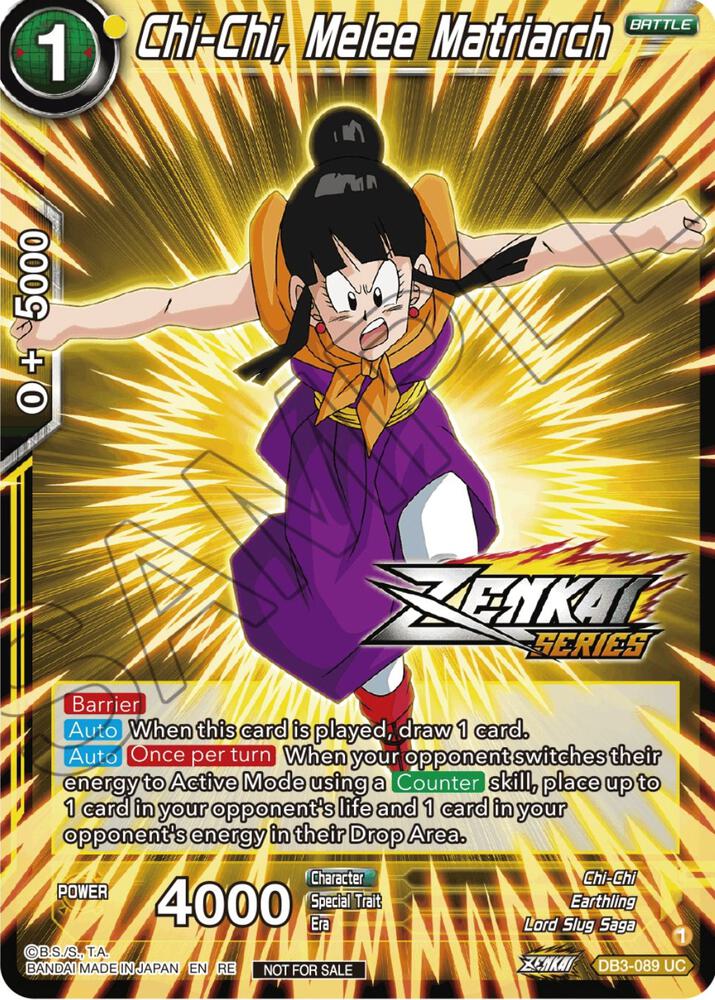Chi Chi Melee Matriarch Event Pack 12 DB3-089 Tournament Promotion Cards Dragonball Super card