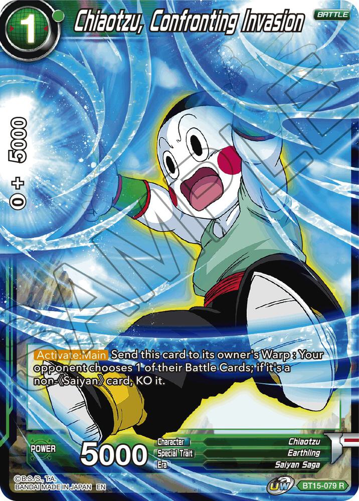 Chiaotzu Confronting Invasion Foil BT15-079 Saiyan Showdown Dragonball Super card