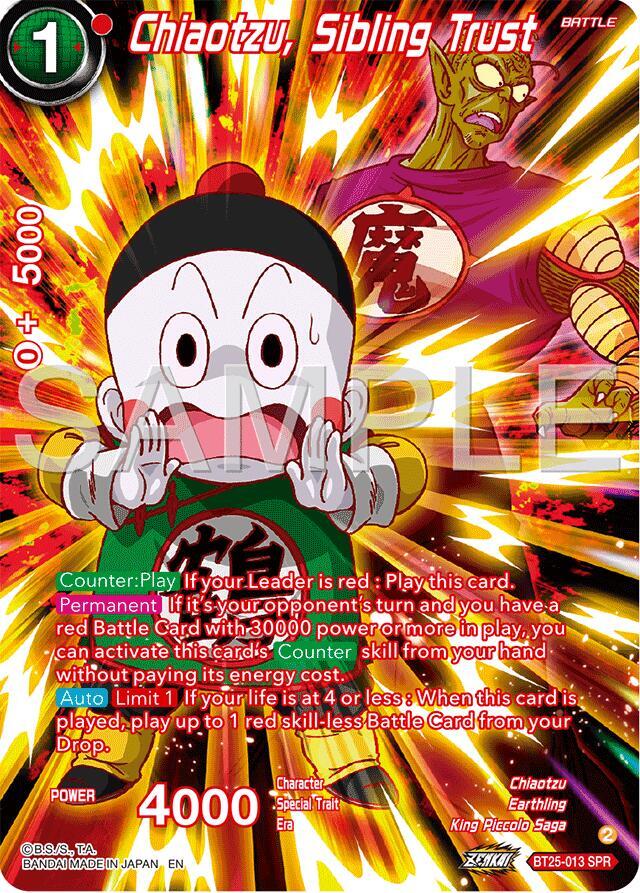 Chiaotzu Sibling Trust SPR BT25-013 Legend of the Dragon Balls Dragonball Super card