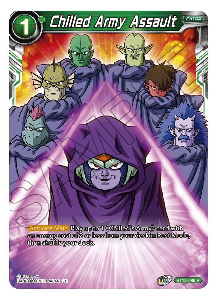 Chilled Army Assault Foil BT13-089 Supreme Rivalry Dragonball Super card