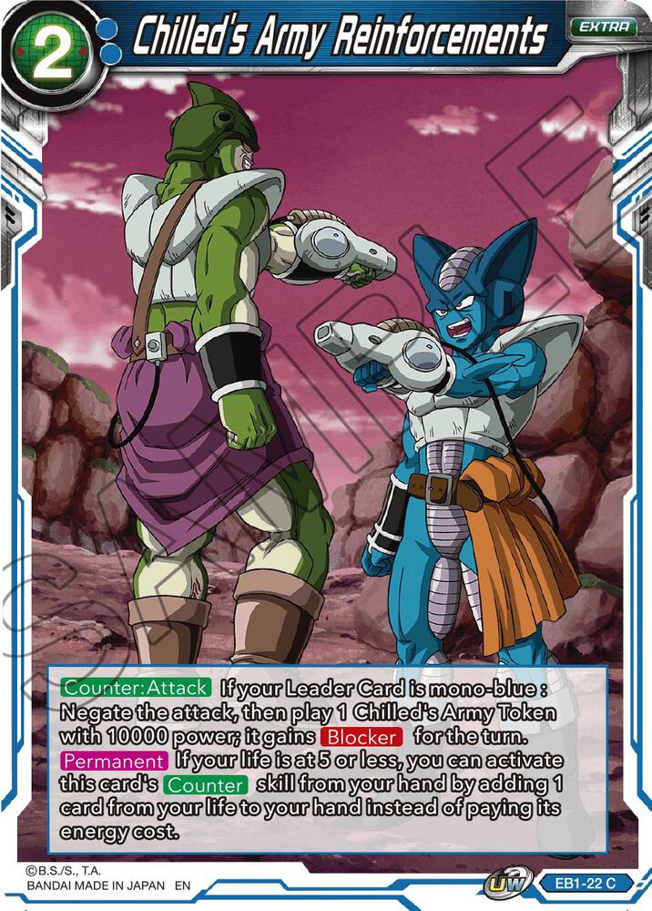 Chilleds Army Reinforcements Foil EB1-22 Battle Evolution Booster Dragonball Super card