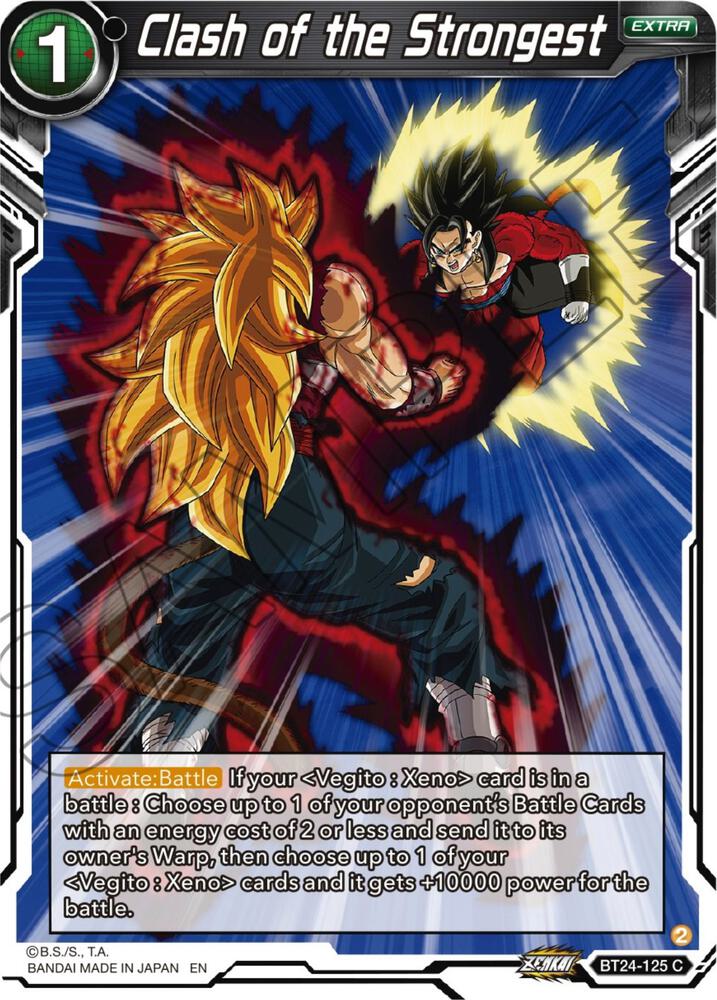 Clash of the Strongest Foil BT24-125 Beyond Generations Dragonball Super card