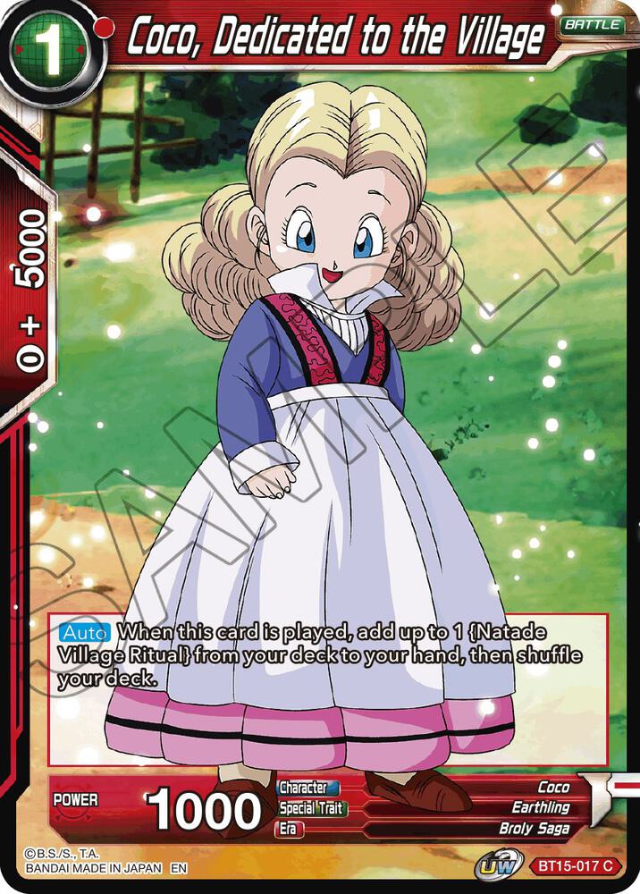 Coco Dedicated to the Village Foil BT15-017 Saiyan Showdown Dragonball Super card