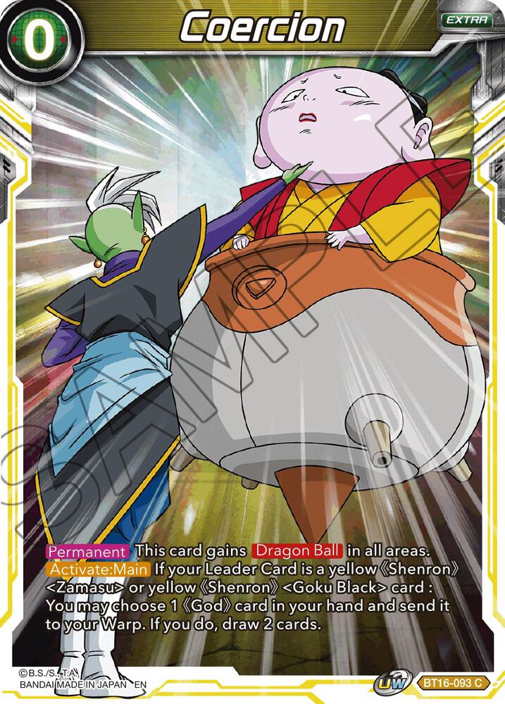 Coercion BT16-093 Realm of the Gods Dragonball Super card
