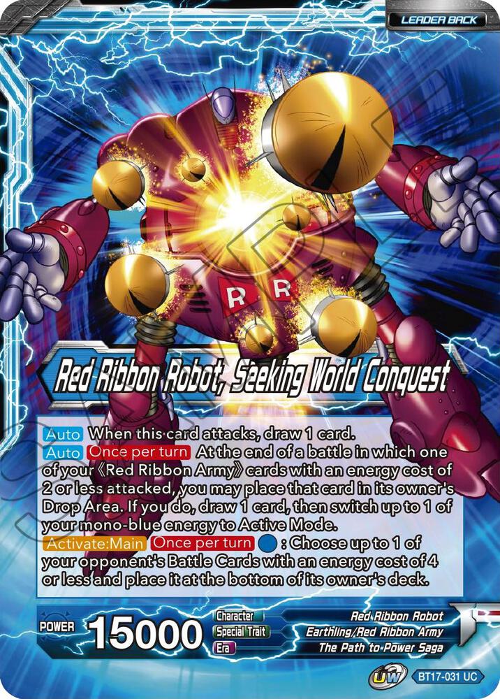 Commander Red Red Ribbon Robot Seeking World Conquest BT17-031 Ultimate Squad Dragonball Super card