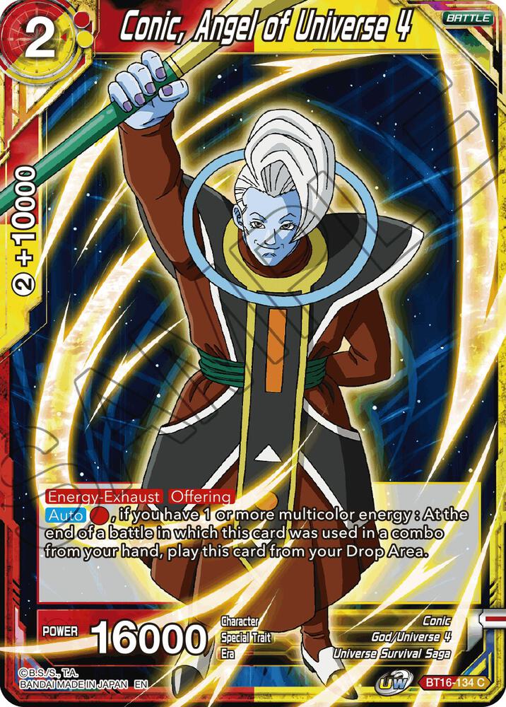 Conic Angel of Universe 4 Foil BT16-134 Realm of the Gods Dragonball Super card