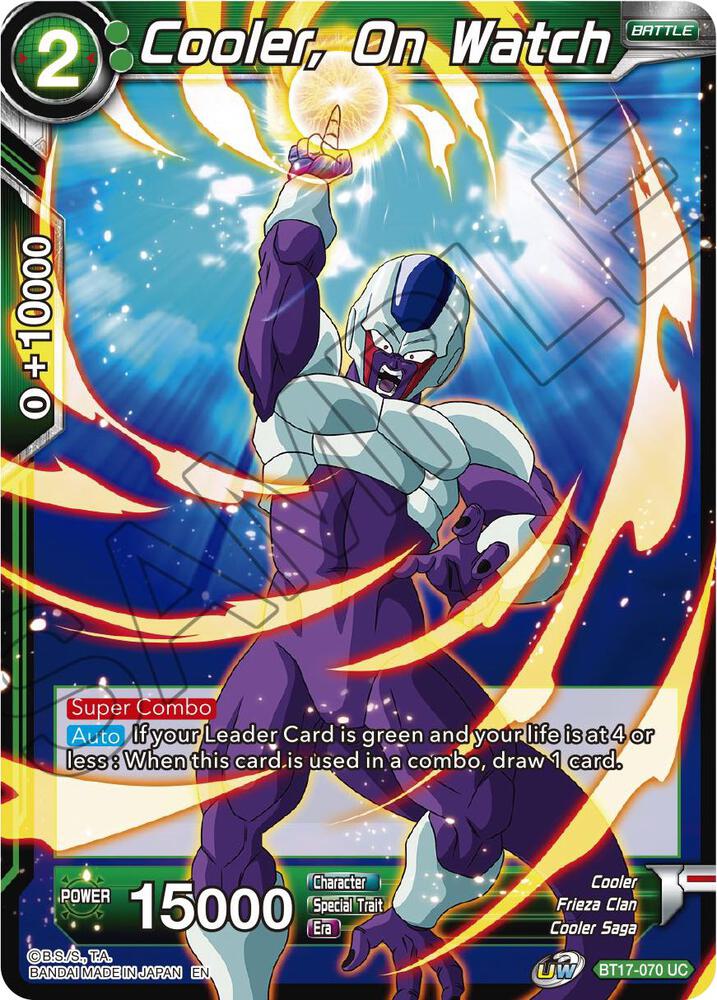 Cooler On Watch Foil BT17-070 Ultimate Squad Dragonball Super card