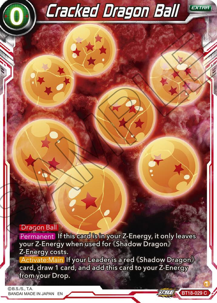 Cracked Dragon Ball Foil BT18-029 Dawn of the Z-Legends Dragonball Super card