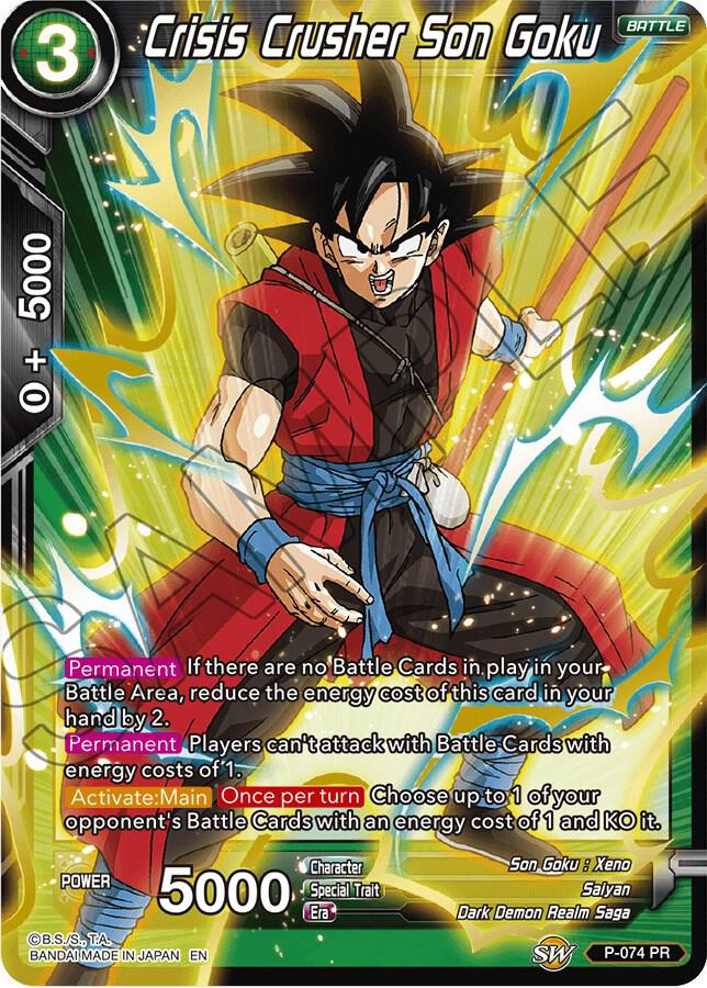 Crisis Crusher Son Goku Alternate Art Foil P-074 Special Anniversary Set Dragonball Super card