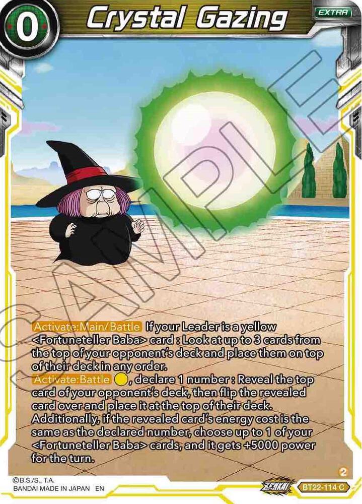 Crystal Gazing Foil BT22-114 Critical Blow Dragonball Super card