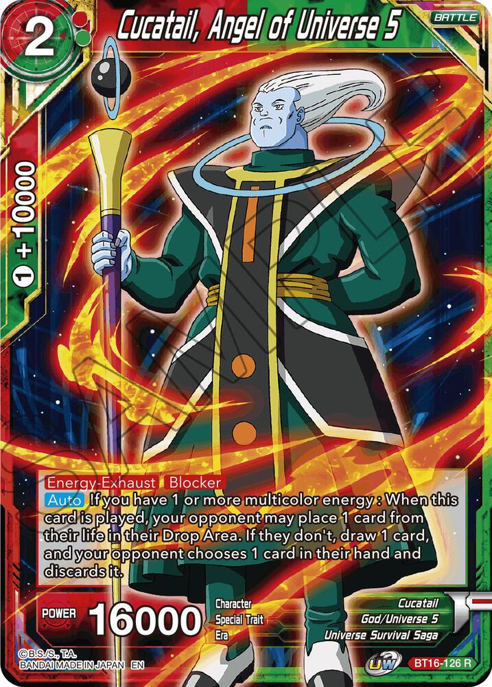 Cucatail Angel of Universe 5 Foil BT16-126 Realm of the Gods Dragonball Super card