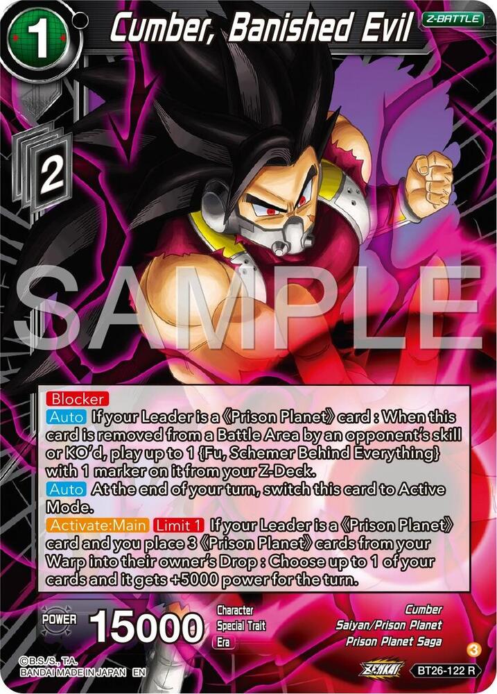 Cumber Banished Evil BT26-122 Ultimate Advent Dragonball Super card