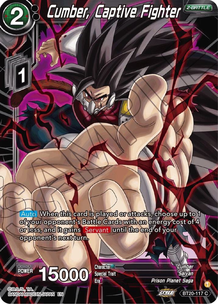 Cumber Captive Fighter BT20-117 Power Absorbed Dragonball Super card