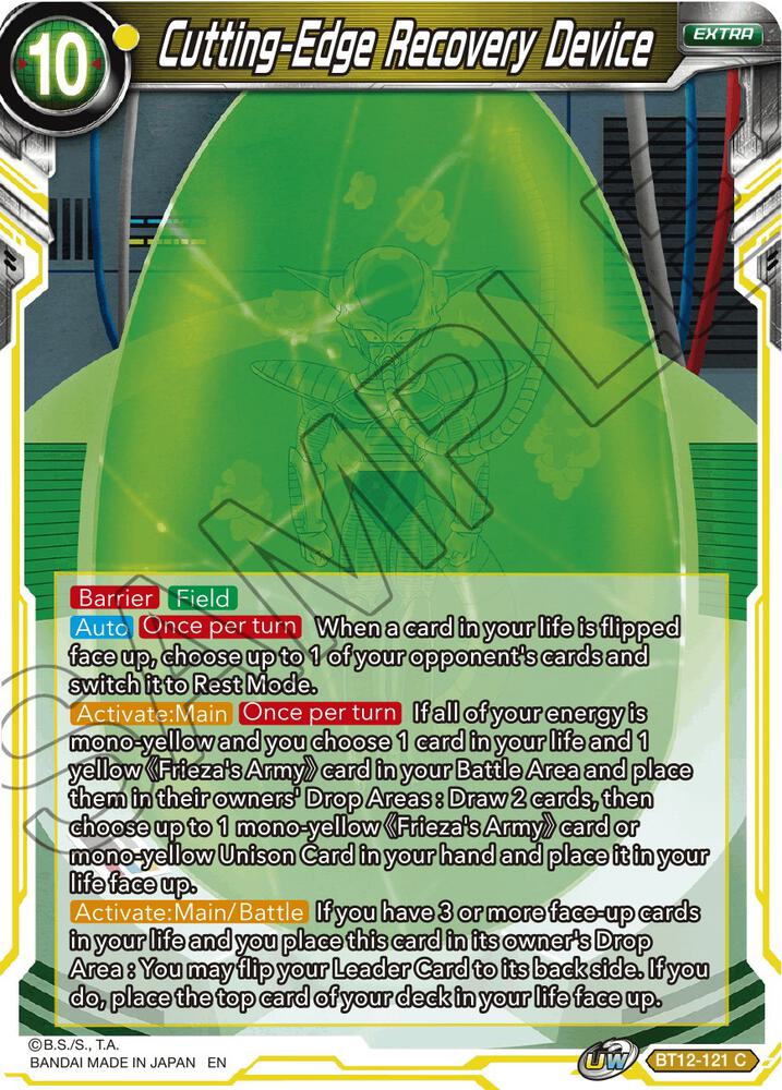 Cutting Edge Recovery Device Foil BT12-121 Vicious Rejuvenation Dragonball Super card