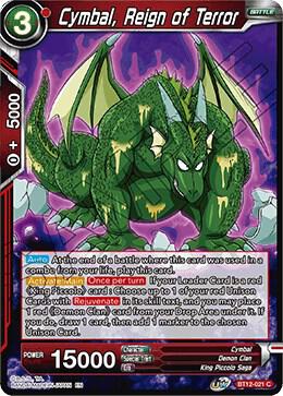 Cymbal Reign of Terror BT12-021 Vicious Rejuvenation Dragonball Super card