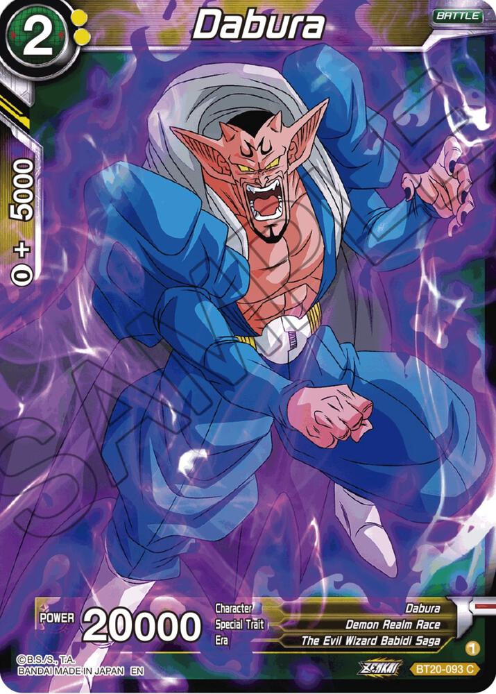 Dabura Foil BT20-093 Power Absorbed Dragonball Super card