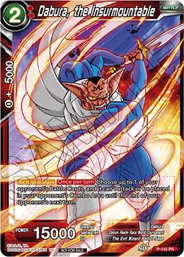 Dabura the Insurmountable Power Booster World Martial Arts Tournament Foil P-145 Promotion Cards Dragonball Super card