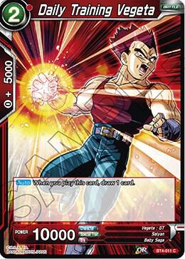 Daily Training Vegeta BT4-011 Colossal Warfare Dragonball Super card