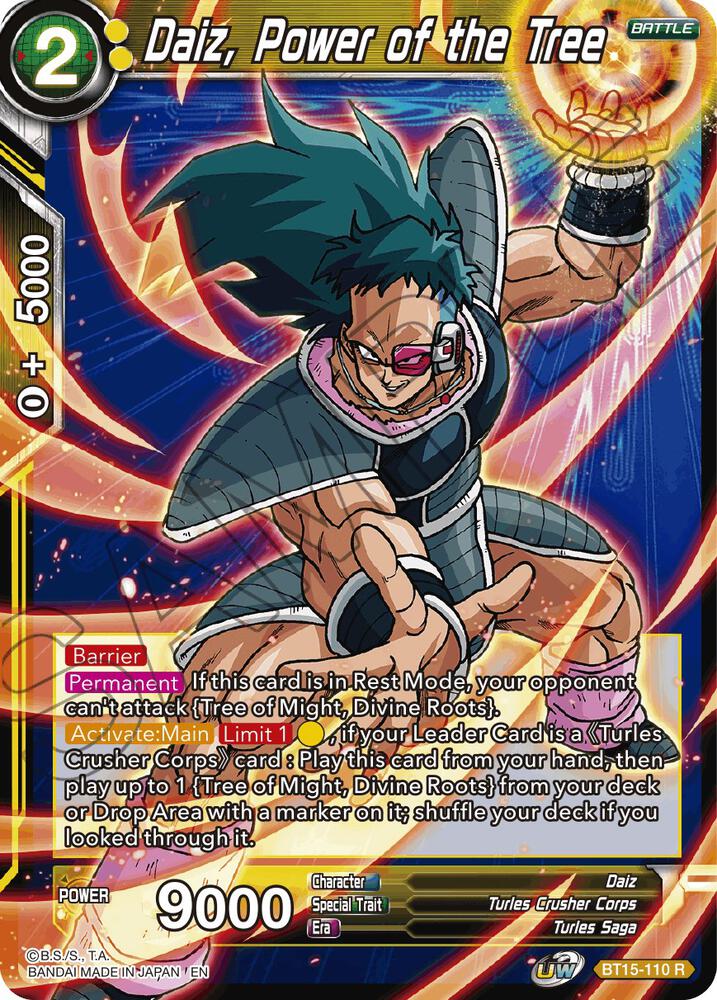 Daiz Power of the Tree Foil BT15-110 Saiyan Showdown Dragonball Super card