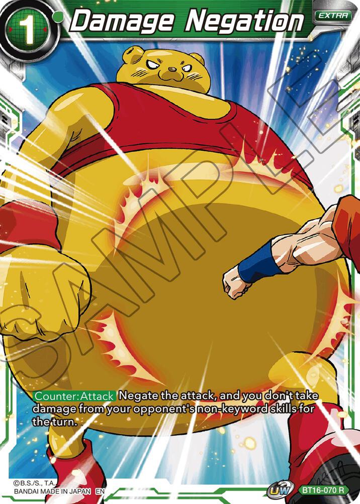 Damage Negation Foil BT16-070 Realm of the Gods Dragonball Super card