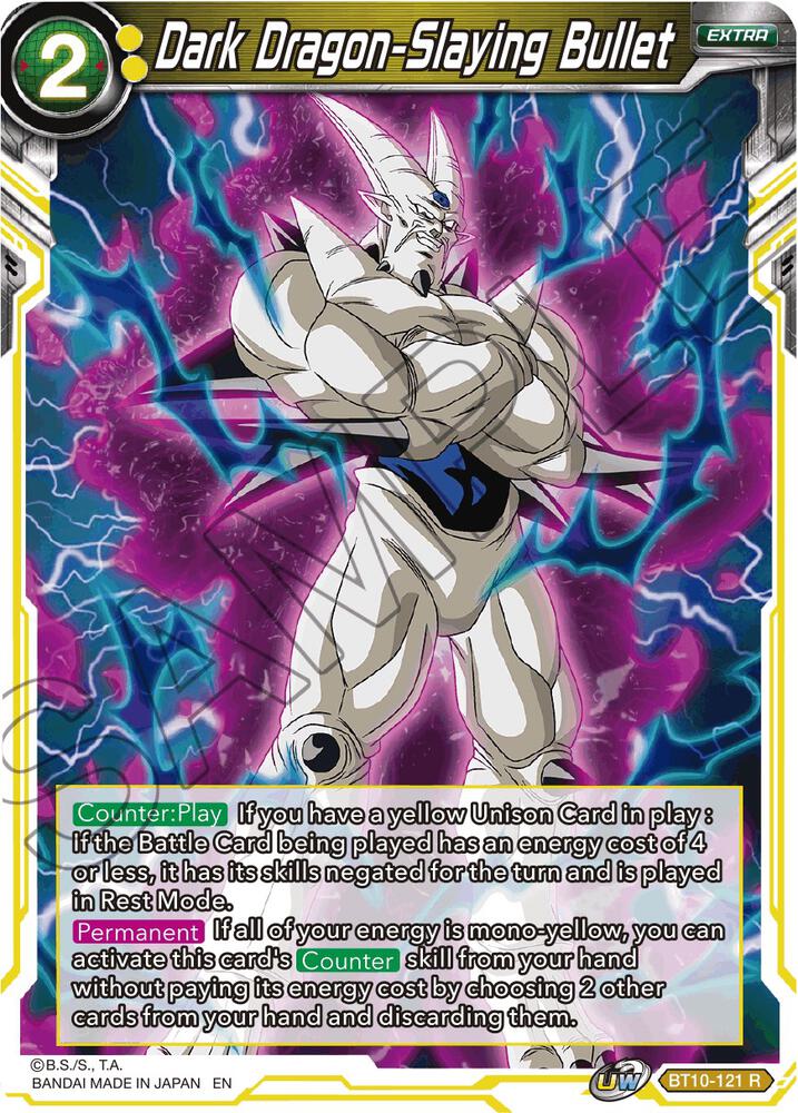 Dark Dragon Slaying Bullet Foil BT10-121 Rise of the Unison Warrior Dragonball Super card