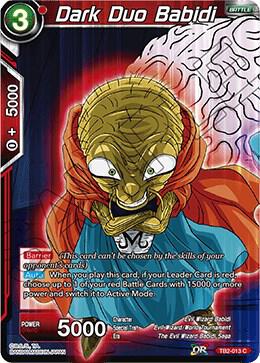 Dark Duo Babidi Foil TB2-013 World Martial Arts Tournament Dragonball Super card