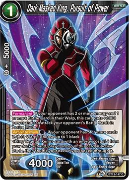 Dark Masked King Pursuit of Power Foil BT13-147 Supreme Rivalry Dragonball Super card