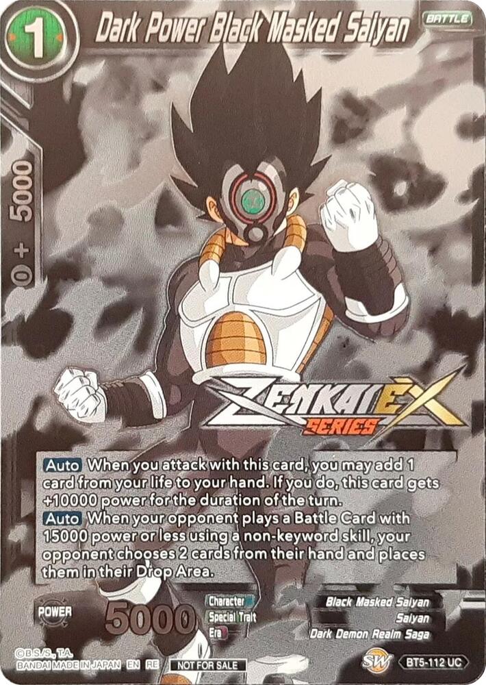 Dark Power Black Masked Saiyan Event Pack 13 BT5-112 Tournament Promotion Cards Dragonball Super card