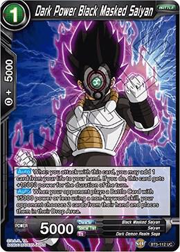 Dark Power Black Masked Saiyan Foil BT5-112 Miraculous Revival Dragonball Super card