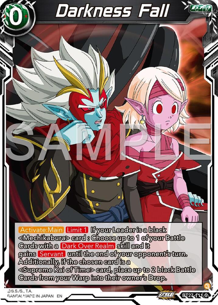 Darkness Fall BT27-111 History of Z Dragonball Super card