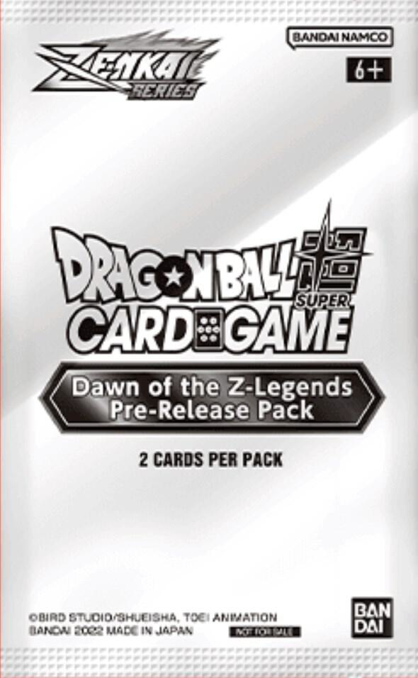 Dawn of the Z Legends Pre Release Pack  Dawn of the Z-Legends Pre-Release Cards Dragonball Super card