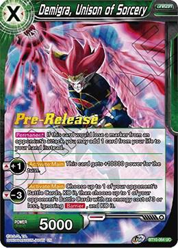 Demigra Unison of Sorcery BT10-064 Rise of the Unison Warrior Pre-Release Cards Dragonball Super card