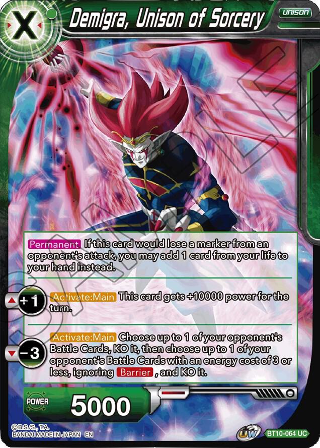 Demigra Unison of Sorcery BT10-064 Rise of the Unison Warrior Dragonball Super card